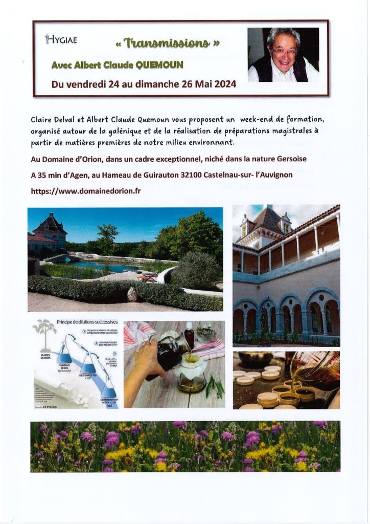 Séminaire Transmissions Albert Claude Quemoun Mai 2024 sans tarif